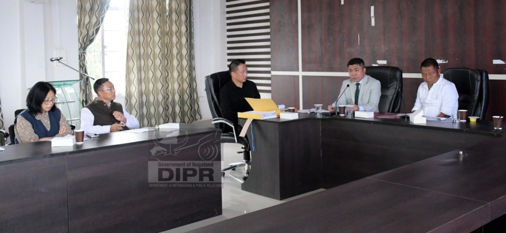 Officials at the Kohima DPDB monthly meeting chaired by School Education Advisor Dr. Kekhrielhoulie Yhome at the DPDB Conference Hall, Kohima on October 27. (DIPR Photo)